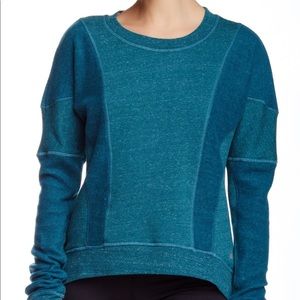 Alo Rapids Long Sleeve Pullover Sweatshirt Teal XS